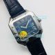 GBF Swiss Santos de Cartier Blue Roman Dial Stainless Steel Replica Watch (2)_th.jpg